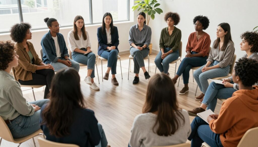 Comunitate discutând despre utilizarea sănătoasă a tehnologiei