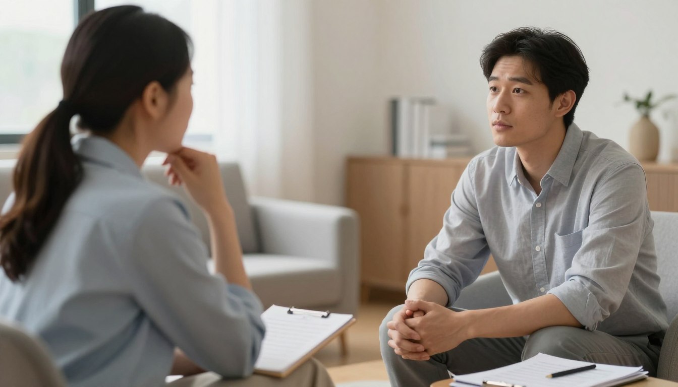 Cuplu discutand despre tipare in relatii si atașament emoțional