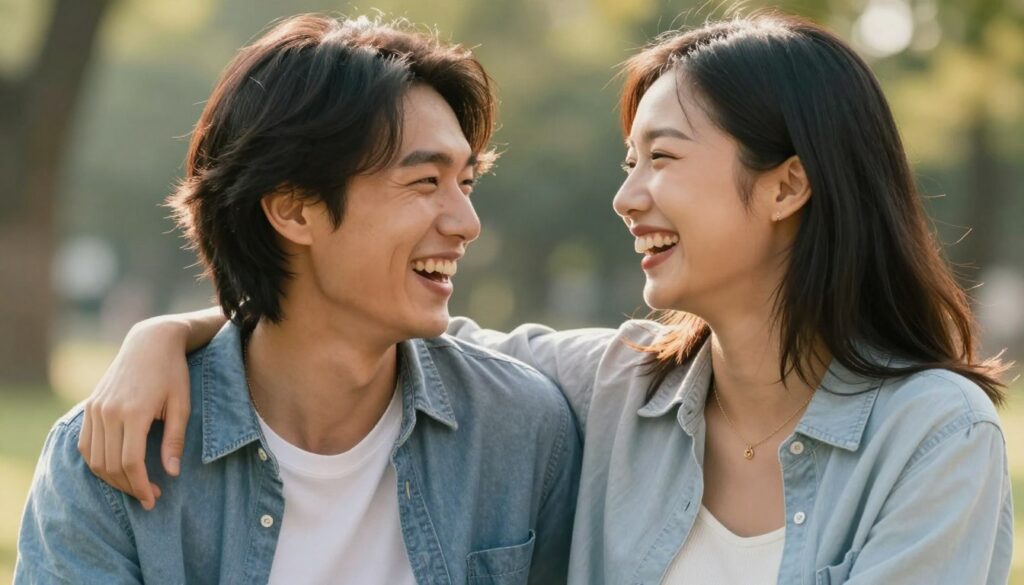 Cuplu fericit petrecând timp de calitate împreună prevenind burnout-ul relațional