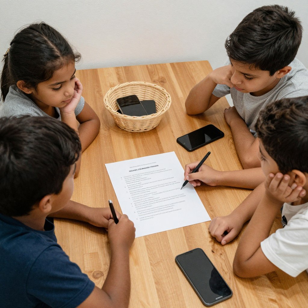 Familie stabilind reguli digitale împreună