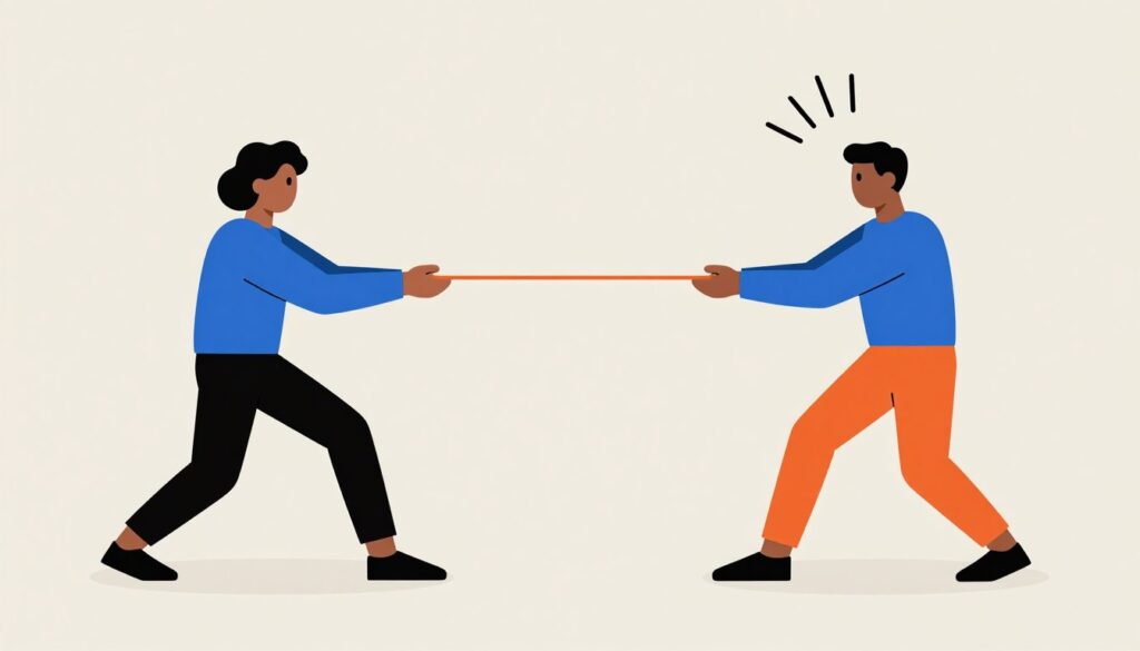 Ilustratie a dinamicii anxios-evitant in relatii de cuplu