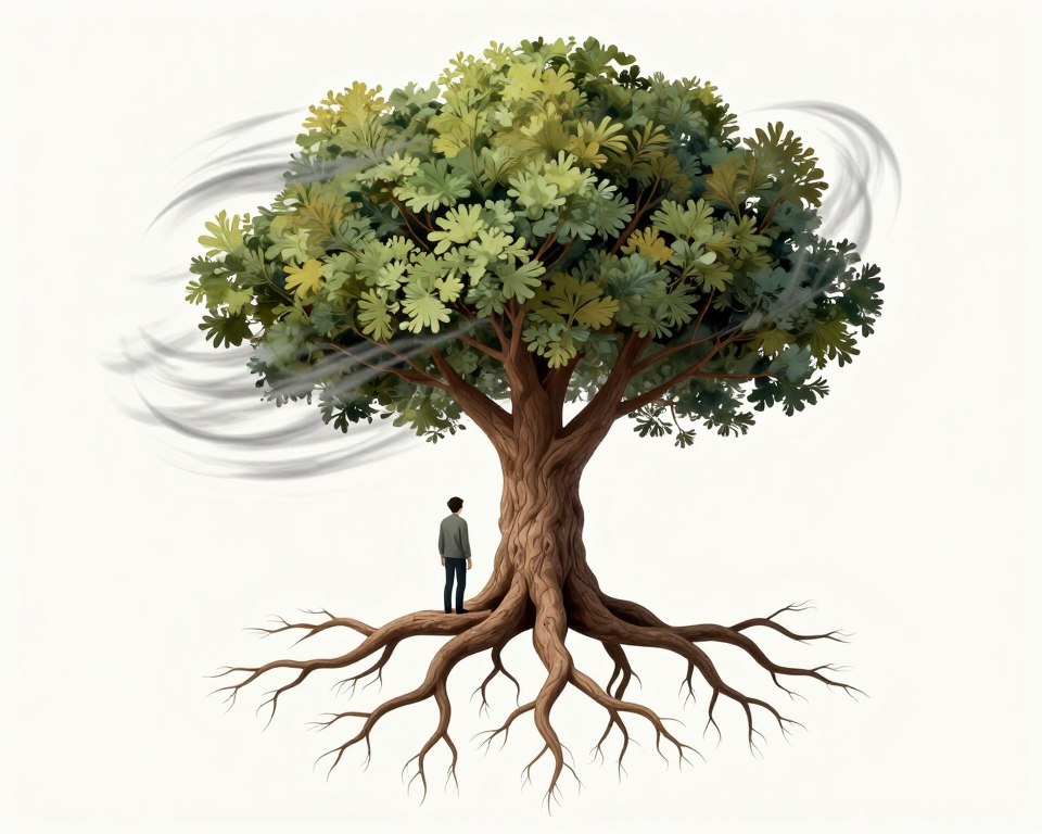 Metafora vizuală a construirii rezilienței emoționale Metafora vizuală a construirii rezilienței emoționale