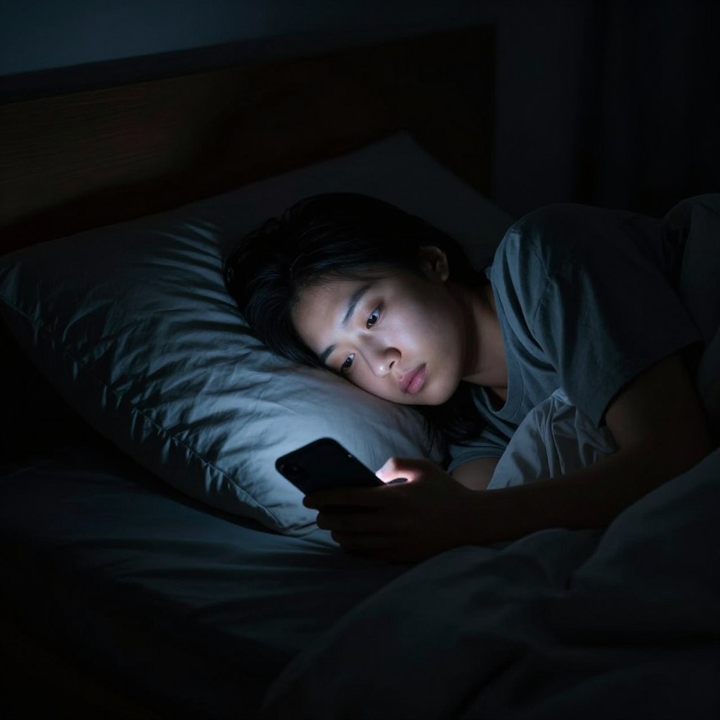 Persoană evadând în lumea digitală