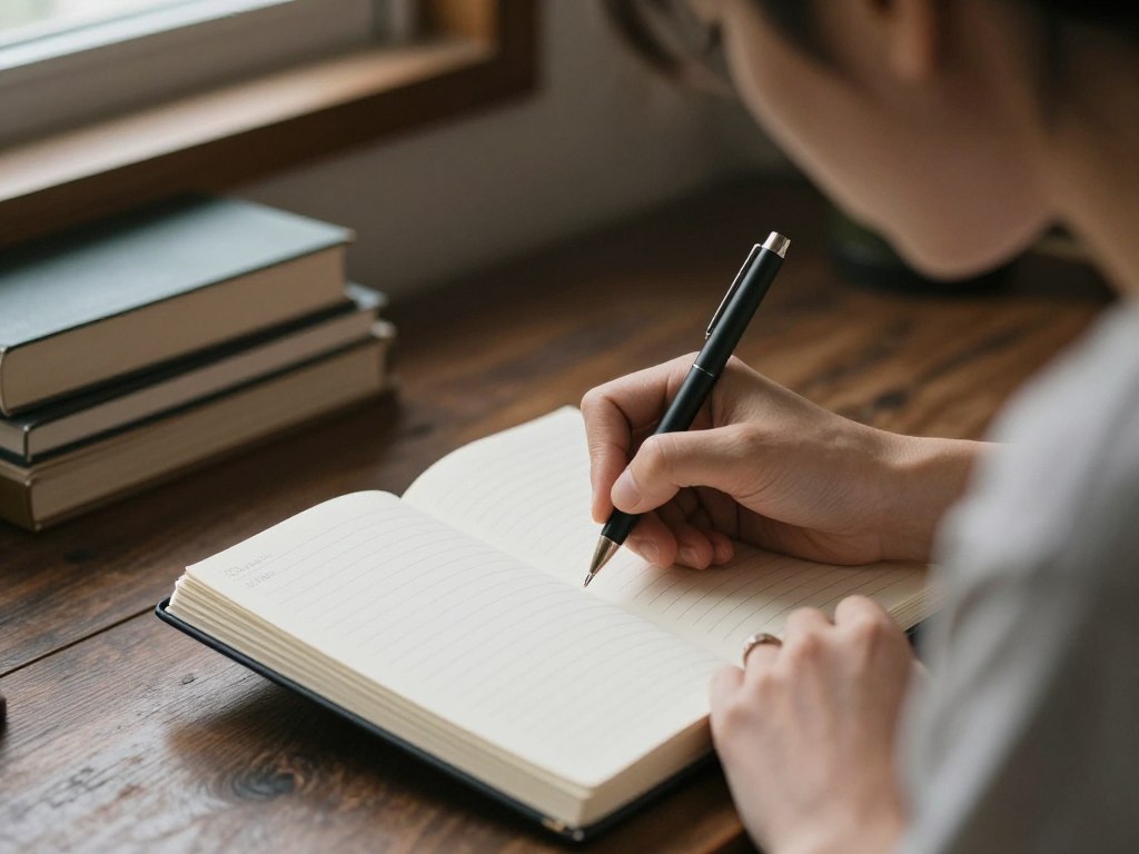 Persoana reflectand la intrebarile de autoevaluare despre atasament