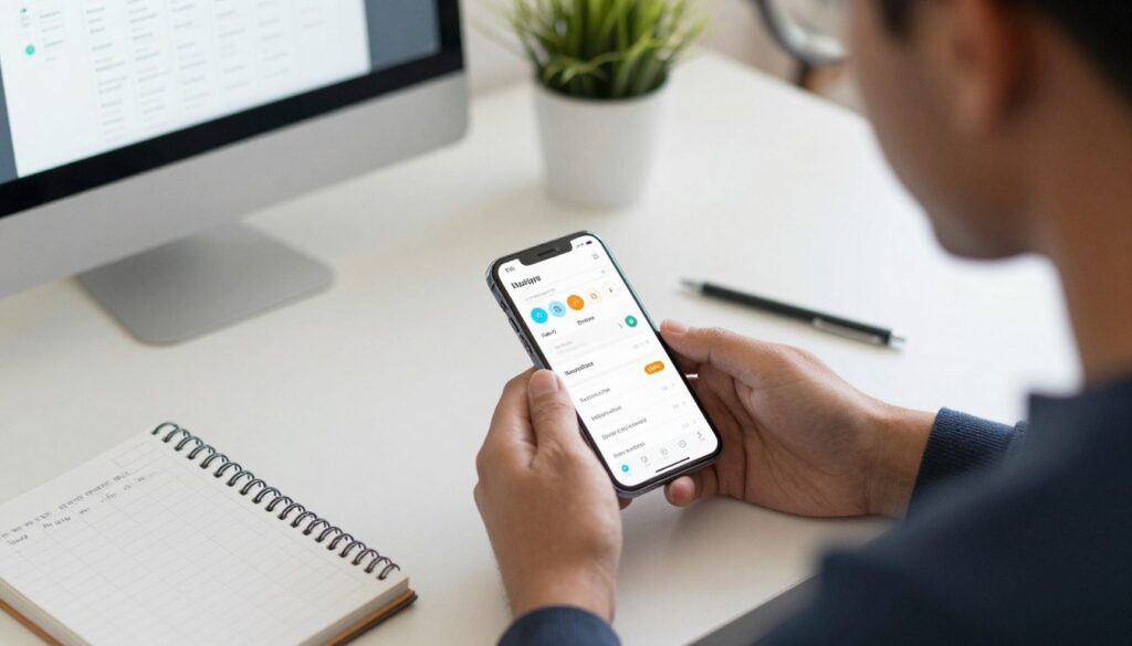 Persoană stabilind limite digitale sănătoase