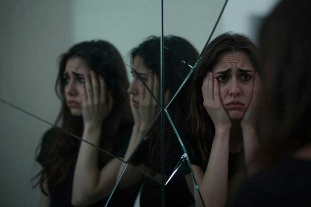 Reprezentare artistica a confuziei emotionale din atasamentul dezorganizat