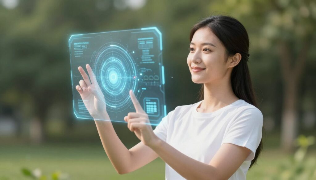 Viziune futuristă echilibru tehnologie și uman