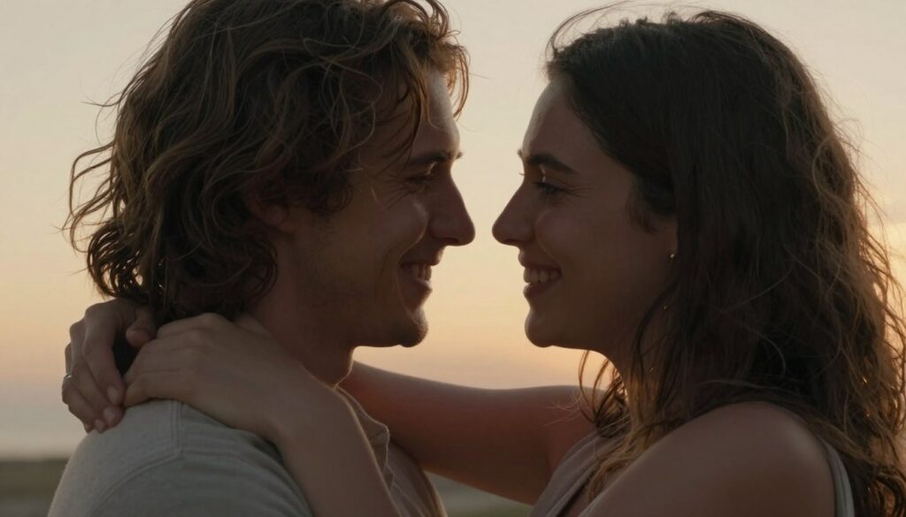 cuplu reconectat fericit