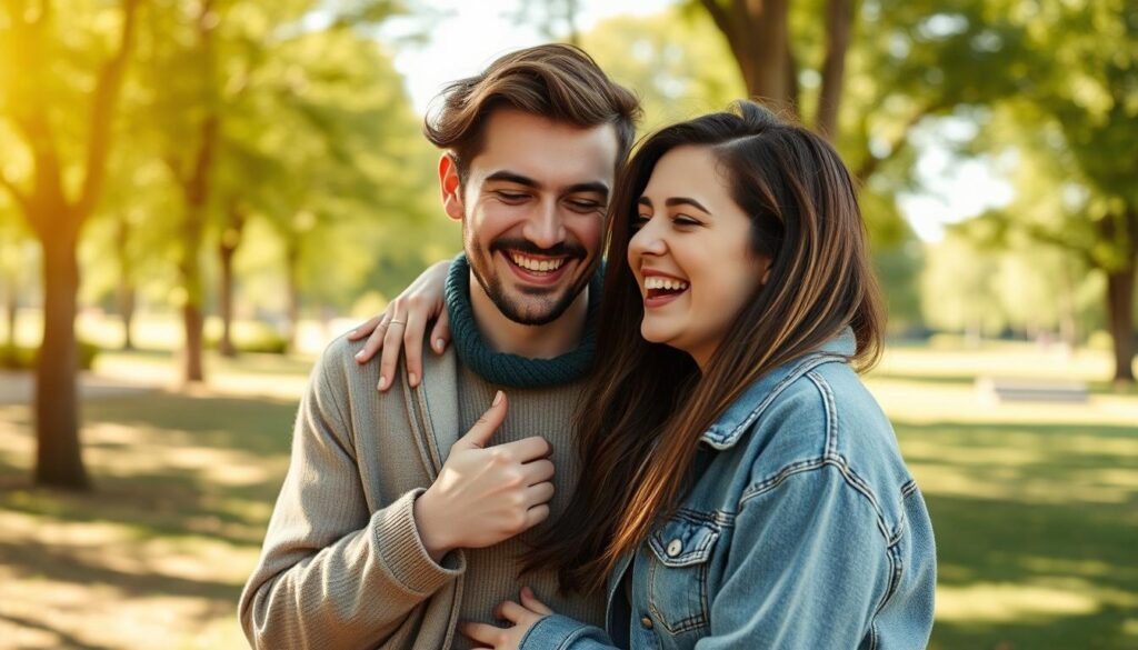 cuplu tânăr fericit la început de relație