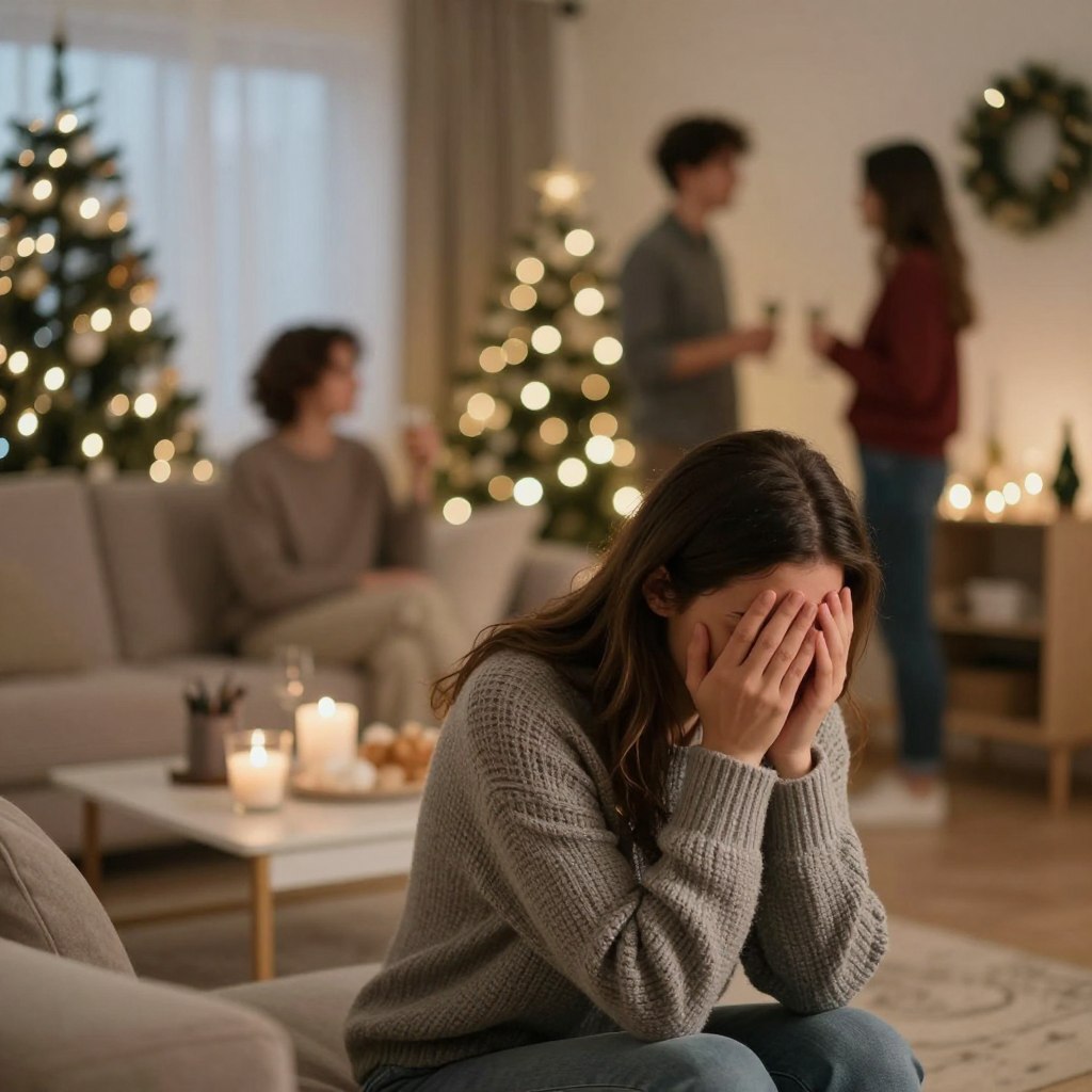 partener singur trist în timp ce celălalt e la petrecere