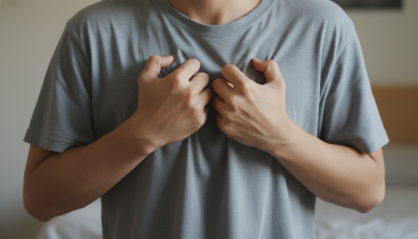 persoană care experimentează atac de panică simptome anxietate